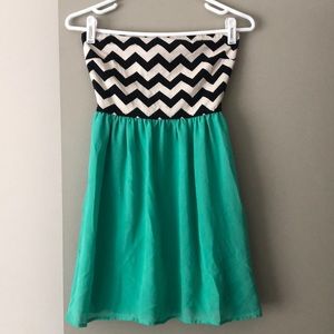 Chevron mint dress